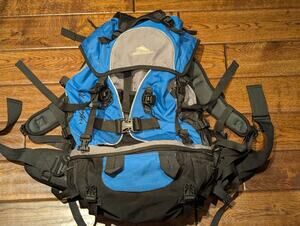 High Sierra Naja 50+10 Internal Frame Hiking Backpack Ergo Fit Blue Black
